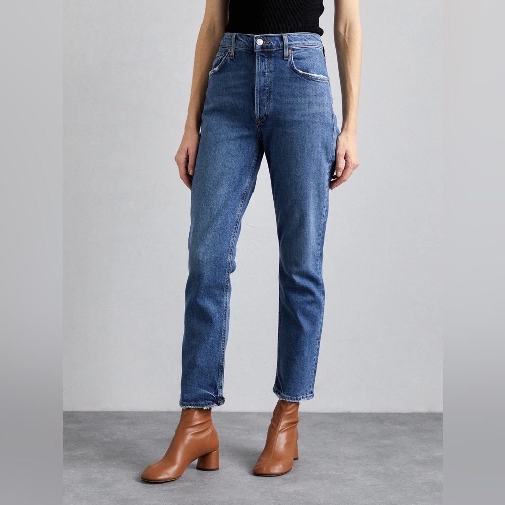 🌟 AGOLDE Riley Long High Rise Button Fly Jeans 🌟